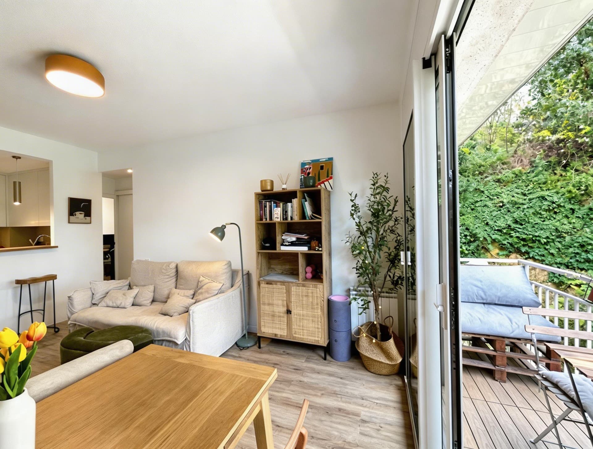 Living room photo with corrected white balance