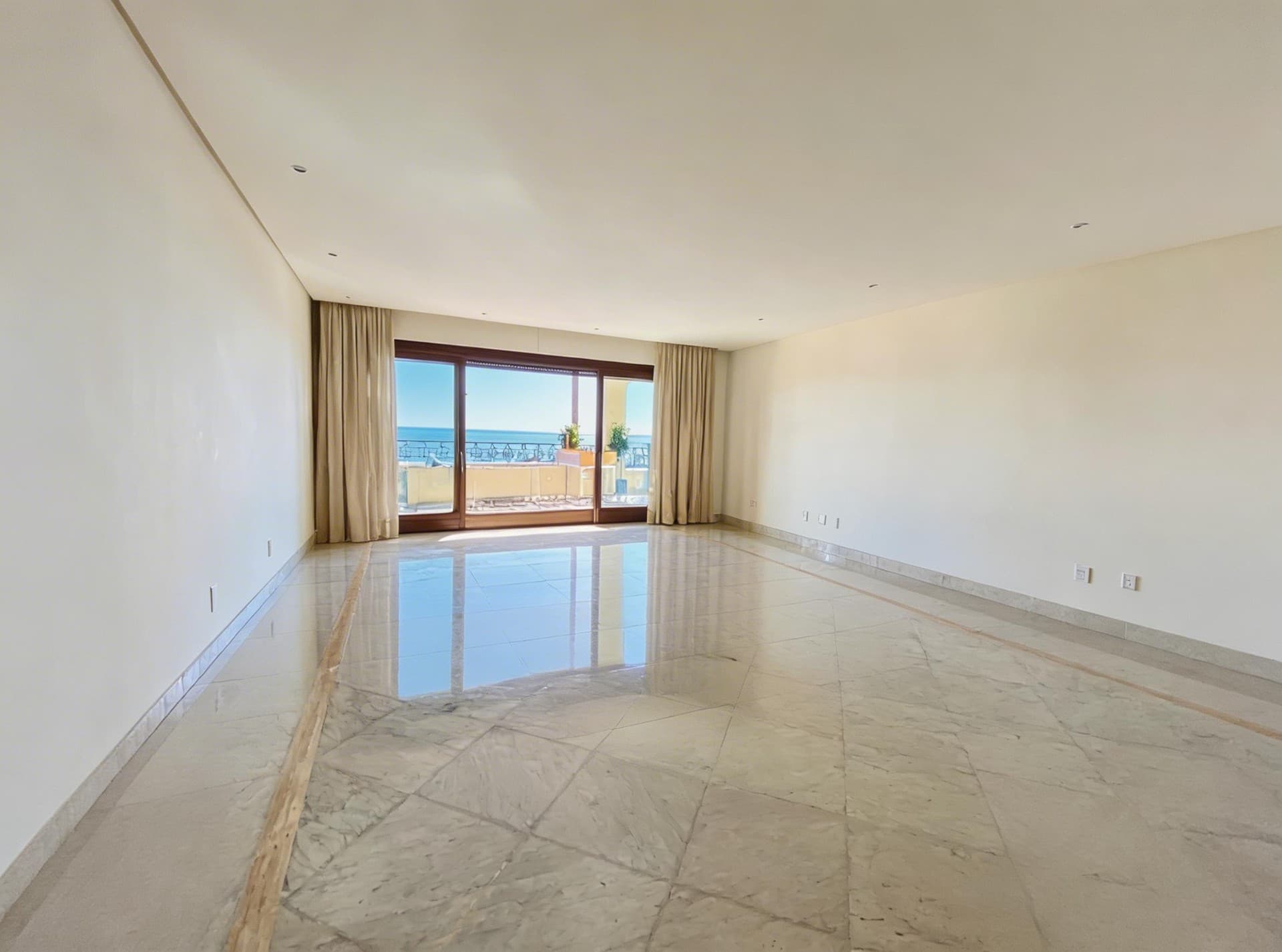 Photo of an empty living room